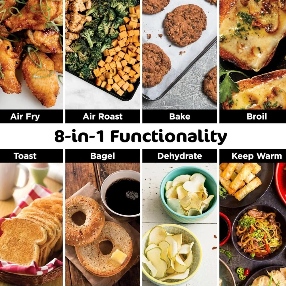 Ninja Digital Air Fryer & Toaster Oven 8-in-1 Flip-Up Stainless Steel Storage